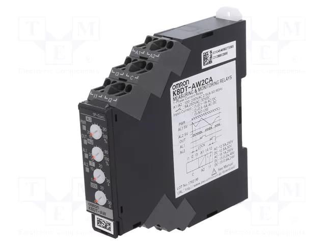 Current monitoring relay; AC/DC current; 100÷240VAC; K8DT-AW OMRON K8DT-AW2CA