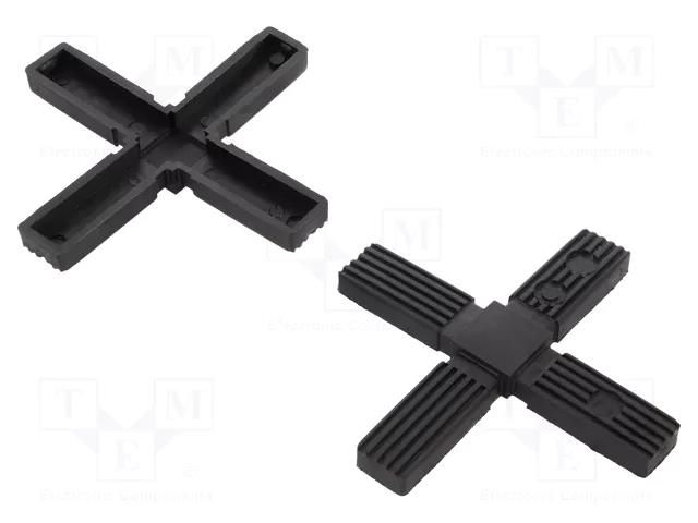 Mounting coupler; for profiles; polyamide; -30÷100°C; I: 79mm ELESA+GANTER STC.25-2A-4W-C9