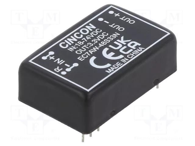 Converter: DC/DC; 10W; Uin: 18÷75VDC; Uout: 3.3VDC; Iout: 2000mA CINCON EC7AW-48S33N