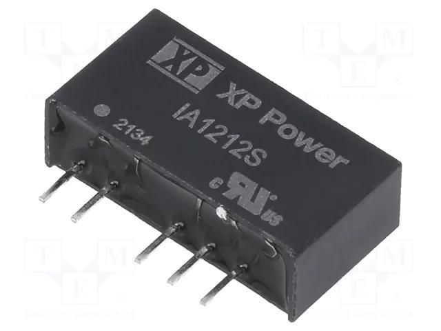 Converter: DC/DC; 1W; Uin: 12VDC; Uout: 12VDC; Uout2: -12VDC; SIP; THT XP POWER IA1212S