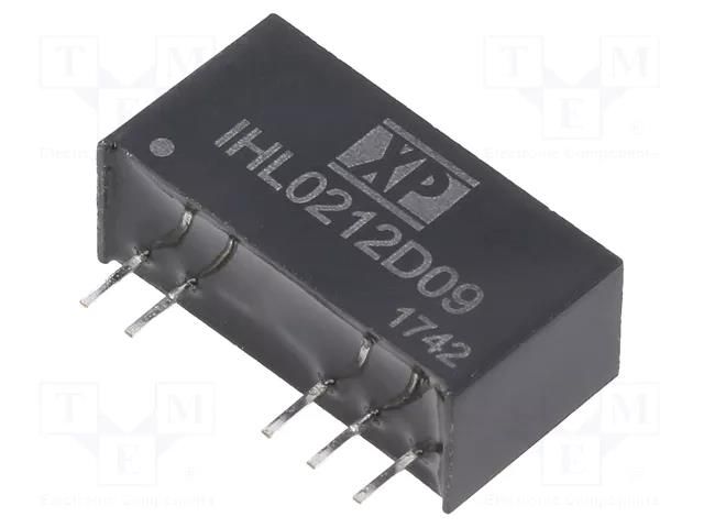 Converter: DC/DC; 2W; Uin: 10.8÷13.2VDC; Uout: 9VDC; Iout: 111mA XP POWER IHL0212D09