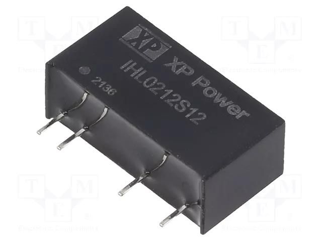 Converter: DC/DC; 2W; Uin: 10.8÷13.2VDC; Uout: 12VDC; Iout: 167mA XP POWER IHL0212S12