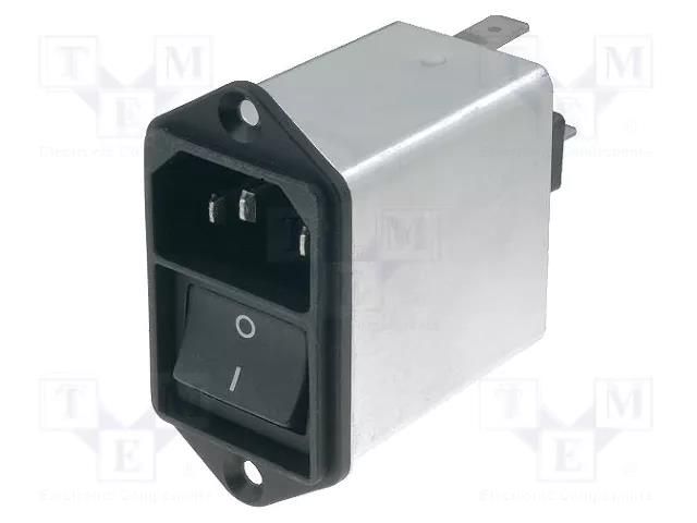 Connector: AC supply; socket; male; 1A; 250VAC; IEC 60320; C14 (E) SCHURTER 4302.5311