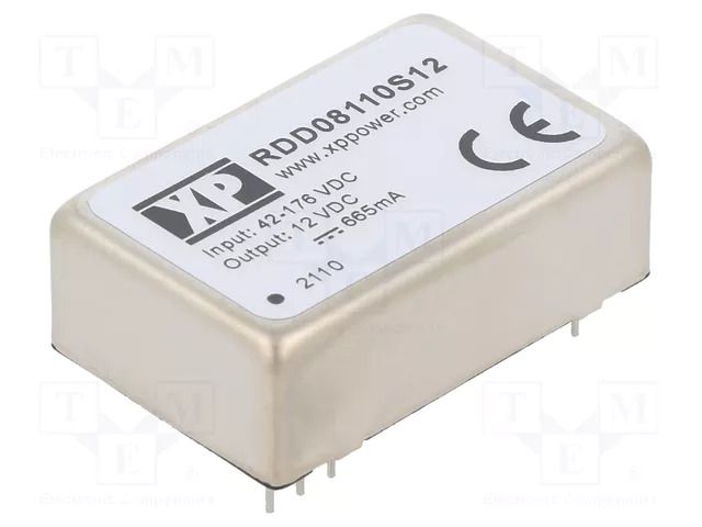 Converter: DC/DC; 8W; Uin: 42÷176VDC; Uout: 12VDC; Iout: 665mA; DIP24 XP POWER RDD08110S12