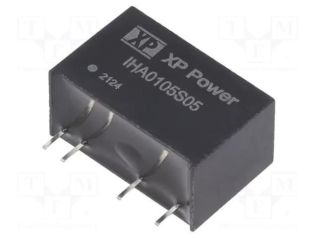 Converter: DC/DC; 1W; Uin: 4.5÷5.5VDC; Uout: 5VDC; Iout: 200mA; SIP7 XP POWER IHA0105S05