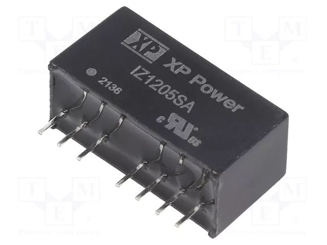 Converter: DC/DC; 3W; Uin: 9÷18VDC; Uout: 5VDC; Iout: 600mA; SIP; THT XP POWER IZ1205SA