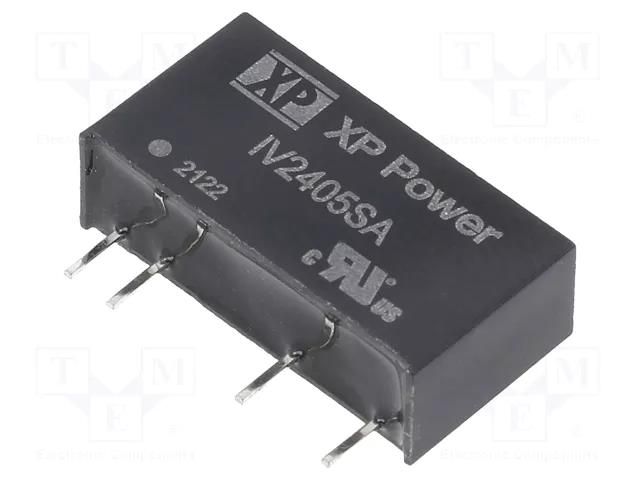 Converter: DC/DC; 1W; Uin: 24VDC; Uout: 5VDC; Iout: 200mA; SIP; THT; IV XP POWER IV2405SA