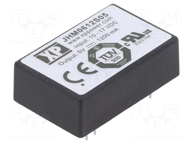 Converter: DC/DC; 6W; Uin: 10÷17VDC; Uout: 5VDC; Iout: 1200mA; DIP24 XP POWER JHM0612S05