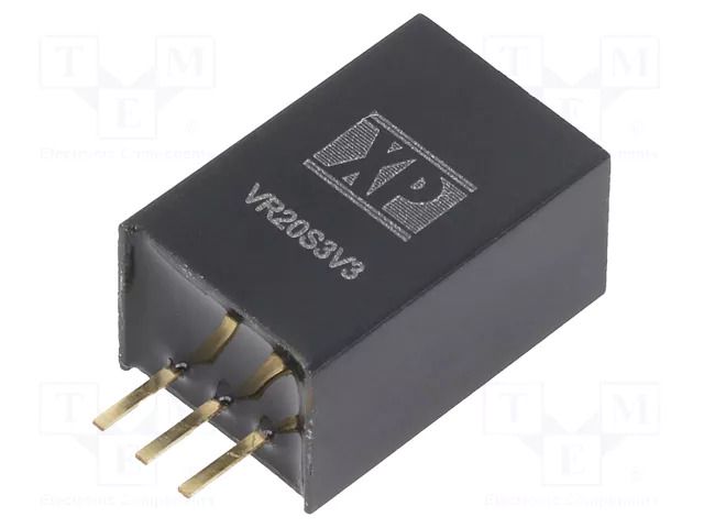 Converter: DC/DC; Uin: 6÷36VDC; Uout: 3.3VDC; Iout: 2A; SIP3; THT; VR XP POWER VR20S3V3