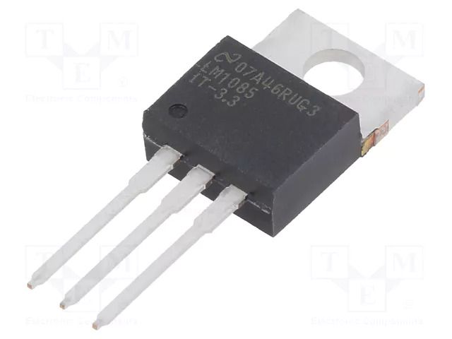 IC: voltage regulator; LDO,fixed; 3.3V; 3A; TO220-3; THT; tube; ±4% TEXAS INSTRUMENTS LM1085IT-3.3/NOPB