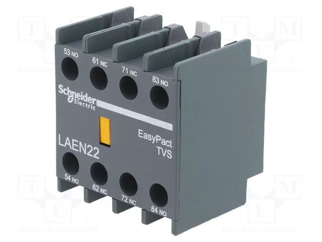 Auxiliary contacts; Leads: screw terminals; front; EasyPact TVS SCHNEIDER ELECTRIC LAEN22