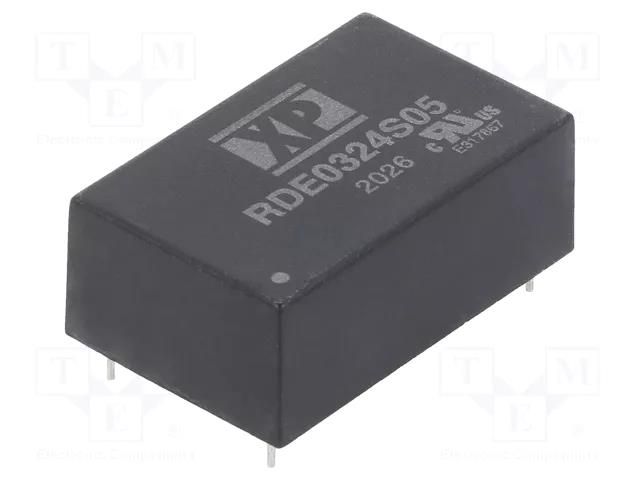 Converter: DC/DC; 3W; Uin: 9÷36VDC; Uout: 5VDC; Iout: 600mA; THT; RDE XP POWER RDE0324S05