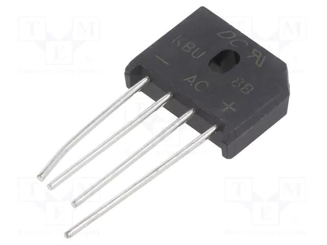 Bridge rectifier: single-phase; Urmax: 100V; If: 8A; Ifsm: 175A DC COMPONENTS KBU8B-DC