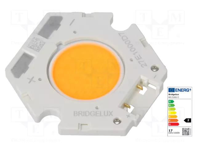 Power LED; COB; 8.9W; 2700K; 1012lm; 120°; Front: flat; CRImin: 90 BRIDGELUX BXRC-27G1000-D-73