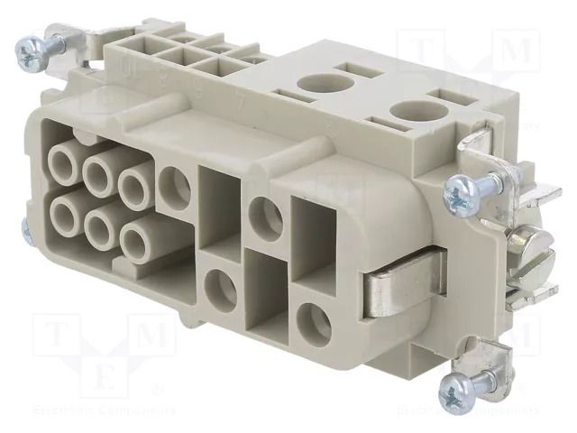 Connector: HDC; female; PIN: 10(4+6); size 16; contact insert; 690V WIELAND 72.205.1053.0