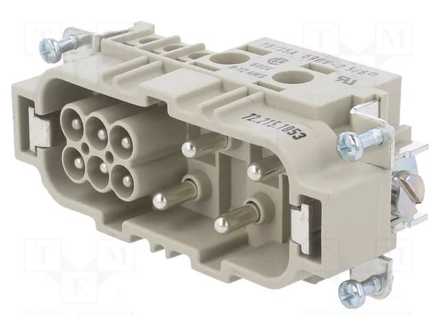Connector: HDC; male; PIN: 10(4+6); size 16; contact insert; 690V WIELAND 72.215.1053.0