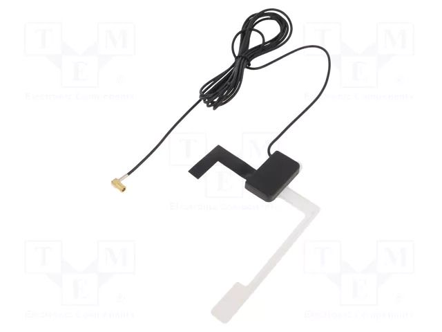 Antenna; automotive; 8dBi; DAB; 50Ω; black; 5VDC,12VDC; RG174 4CARMEDIA ANT.76