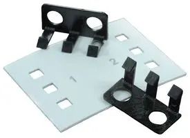 COVER, 2POS, BARRIER TERMINAL BLK, WHT CW 302 01A