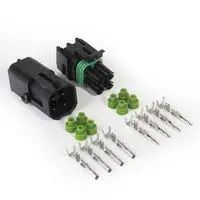 4 Conductor Square 16┬»14AWG Weatherproof Automotive Connector Set 27-10170