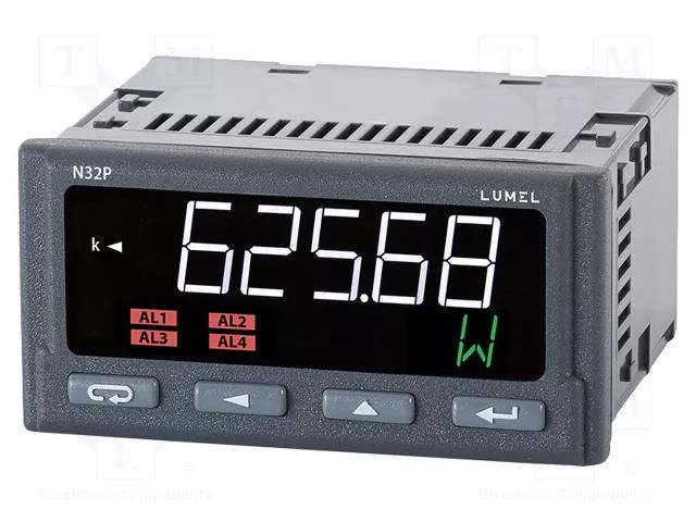 Meter: network parameters; digital,mounting; LCD; Modbus RTU LUMEL N32P-220000000M0