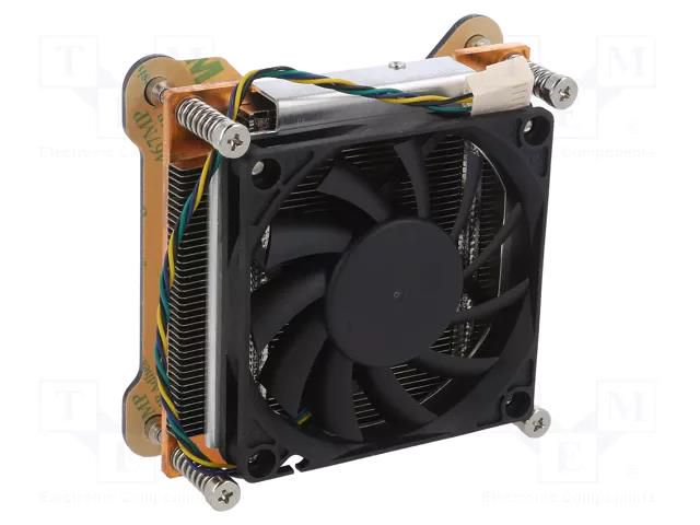 Fan: DC; axial; 12VDC; 70x70x10.6mm; 35dBA; ball; 3500rpm  COOLER-65W-01
