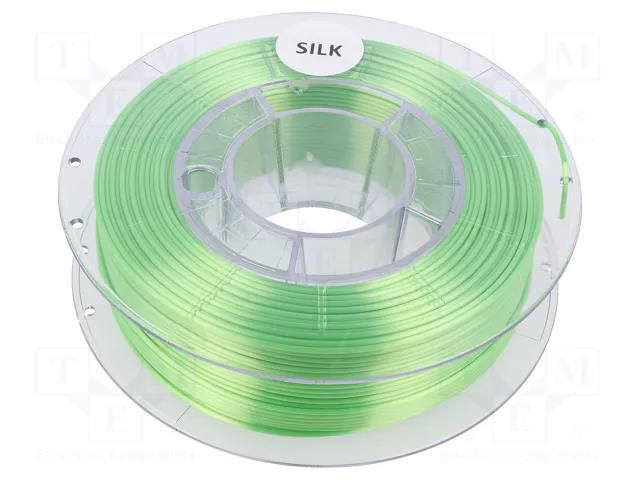 Filament: SILK; Ø: 1.75mm; green (light); 225÷245°C; 330g DEVIL DESIGN DEV-SILK1.75-0.3BG