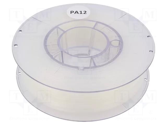 Filament: PA12; Ø: 1.75mm; natural; 240÷270°C; 330g DEVIL DESIGN DEV-PA12-1.75-0.3N