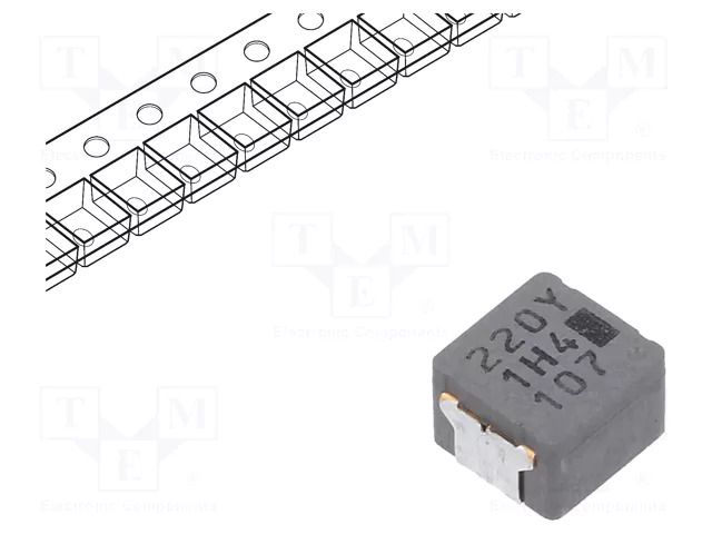 Inductor: wire; SMD; 22uH; 6A; 126mΩ; ±20%; ETQP4M; 6.5x6x4.5mm PANASONIC ETQP4M220YFN