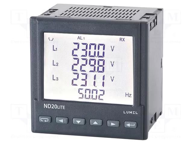 Meter: network parameters; digital,mounting; LCD 3,5"; ND20LITE LUMEL ND20LITE22100M1