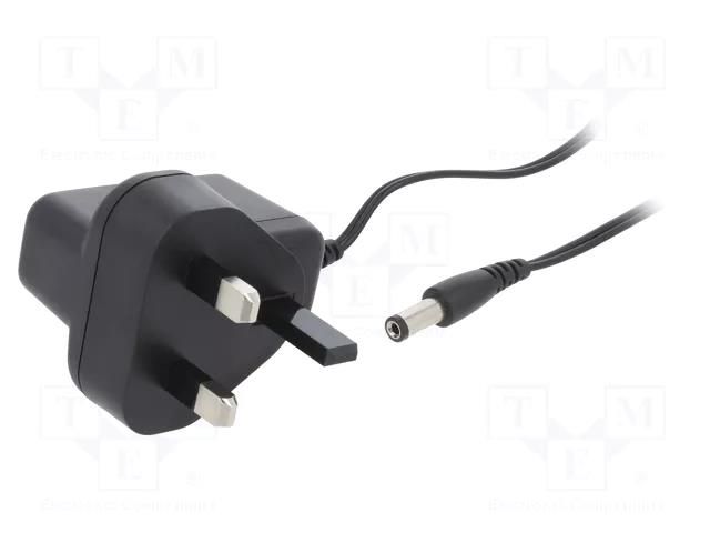 Power supply: switching; mains,plug-in; 6VDC; 0.83A; 5W; 76% XP POWER VEL05US060-UK-JA