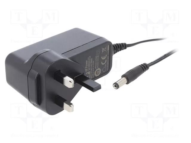 Power supply: switching; mains,plug-in; 24VDC; 0.75A; 18W; 85% XP POWER VEL18US240-UK-JA