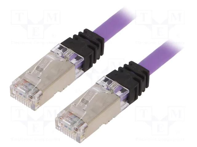 Patch cord; RJ45 plug,both sides; S/FTP,TX6A™ 10Gig; 6a; Cu; 1m PANDUIT STP6X1MVL