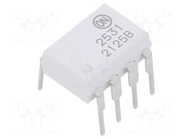 Optocoupler; THT; Ch: 2; OUT: transistor; Uinsul: 5kV; 1Mbps; DIP8 ONSEMI HCPL2531M