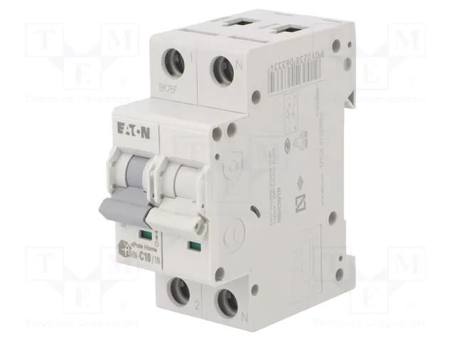 Circuit breaker; 230/400VAC; Inom: 10A; Poles: 1+N; Charact: C; 6kA EATON ELECTRIC HN-C10/1N