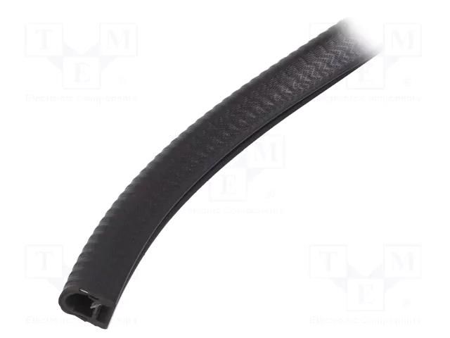 Hole and edge shield; PVC; L: 10m; light grey; H: 14.5mm; W: 10mm RST ROZTOCZE UT-4.4.05-10M