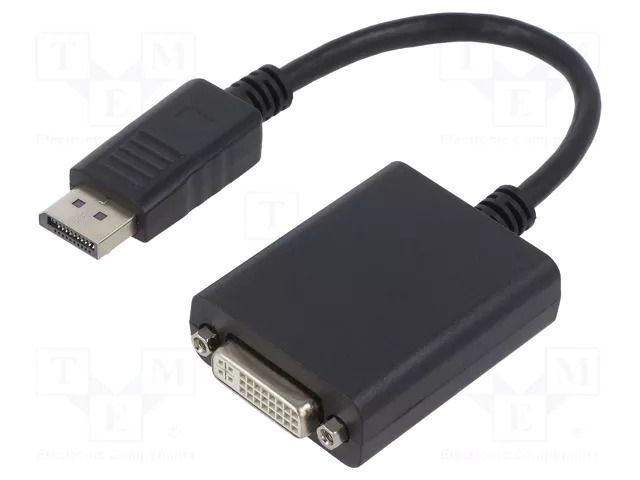 Adapter; DisplayPort plug,DVI-I (24+5) socket; DisplayPort 1.2 GEMBIRD A-DPM-DVIF-03
