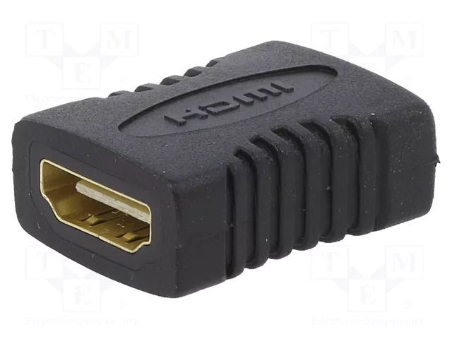 Adapter; HDMI socket,both sides; black GEMBIRD A-HDMI-FF
