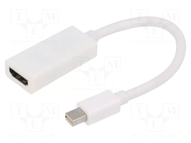 Adapter; HDMI socket,mini DisplayPort plug; Full HD 1080p GEMBIRD A-MDPM-HDMIF-02-W