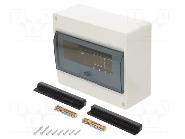 Enclosure: for modular components; IP40; No.of mod: 10; IC2 HAGER VD110TP