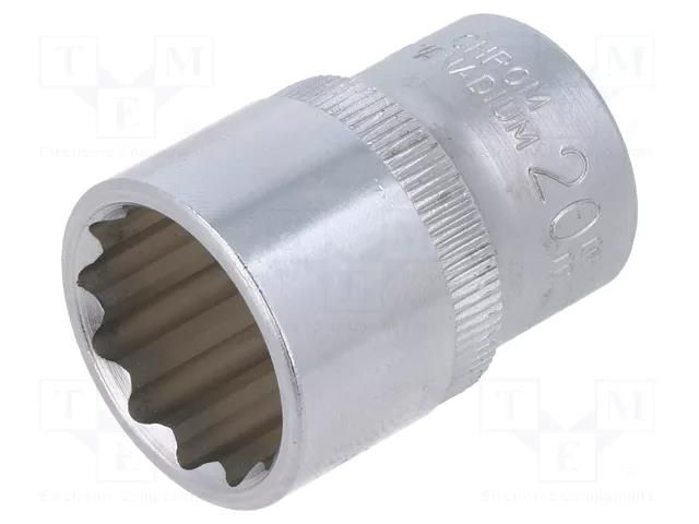 Socket; 12-angles,socket spanner; 1/2"; Chrom-vanadium steel C.K CK-T4690M-20