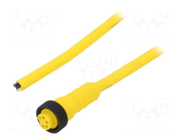 Cable: for sensors/automation; 7/8”; PIN: 5; straight; 3m; plug ALPHA WIRE KR0500115-YL357