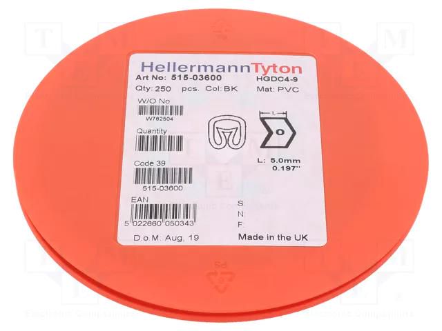 Markers; Marking: 0; 4÷9mm; PVC; black; -65÷105°C; leaded; HGDC4-9 HELLERMANNTYTON HGDC4-90-PVC-BK