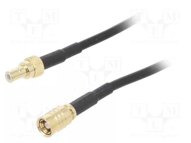 Cable; 1m; SMB male,SMB female; shielded; black; straight MFG EXT-SMB100