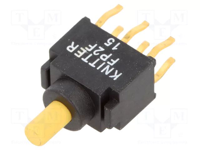 Switch: push-button; Pos: 2; DPDT; 0.4A/28VDC; ON-(ON); Body: black KNITTER-SWITCH FP2F