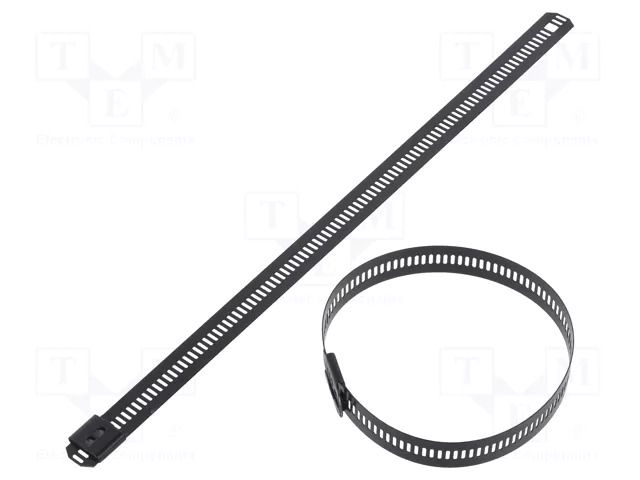 Cable tie; L: 225mm; W: 12mm; acid resistant steel AISI 316; 1112N RAYCHEM RPG LC126-225