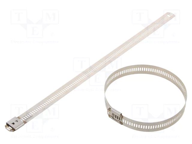 Cable tie; L: 250mm; W: 12mm; stainless steel AISI 304; 1112N RAYCHEM RPG LU124-250