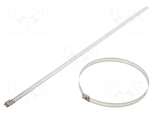 Cable tie; L: 300mm; W: 7mm; stainless steel AISI 304; 445N RAYCHEM RPG LU74-300