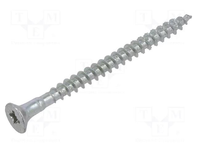 Screw; for wood; 4.5x60; Head: countersunk; Pozidriv; PZ2; zinc BOSSARD B4.5X60/BN1455