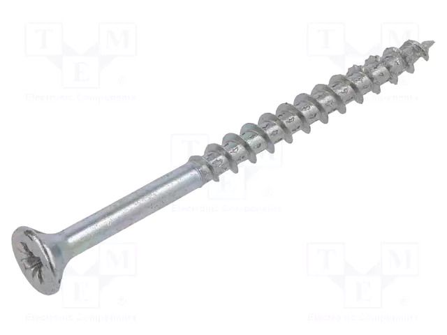 Screw; for wood; 4.5x60; Head: countersunk; Pozidriv; PZ2; zinc BOSSARD B4.5X60/BN1581