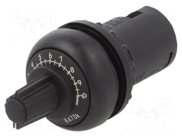 Potentiometer; 22mm; RMQ-Titan; -25÷70°C; Ø22.5mm; IP66; 470kΩ EATON ELECTRIC M22S-R470K